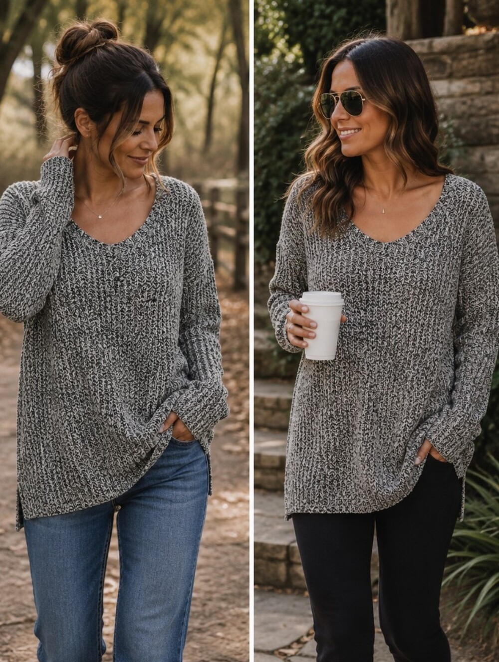 BCBG Black and White Sweater 🖤